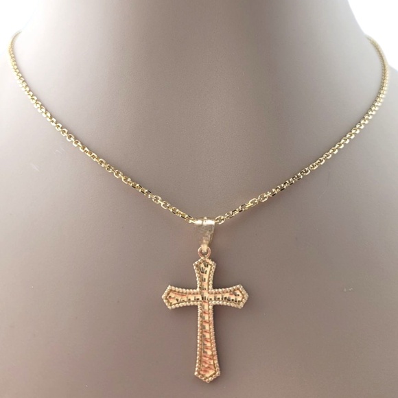 14 Karat Yellow Gold Cross Pendant #20891 - Picture 10 of 12